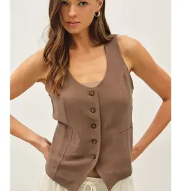 Linen Classic Cut Vest
