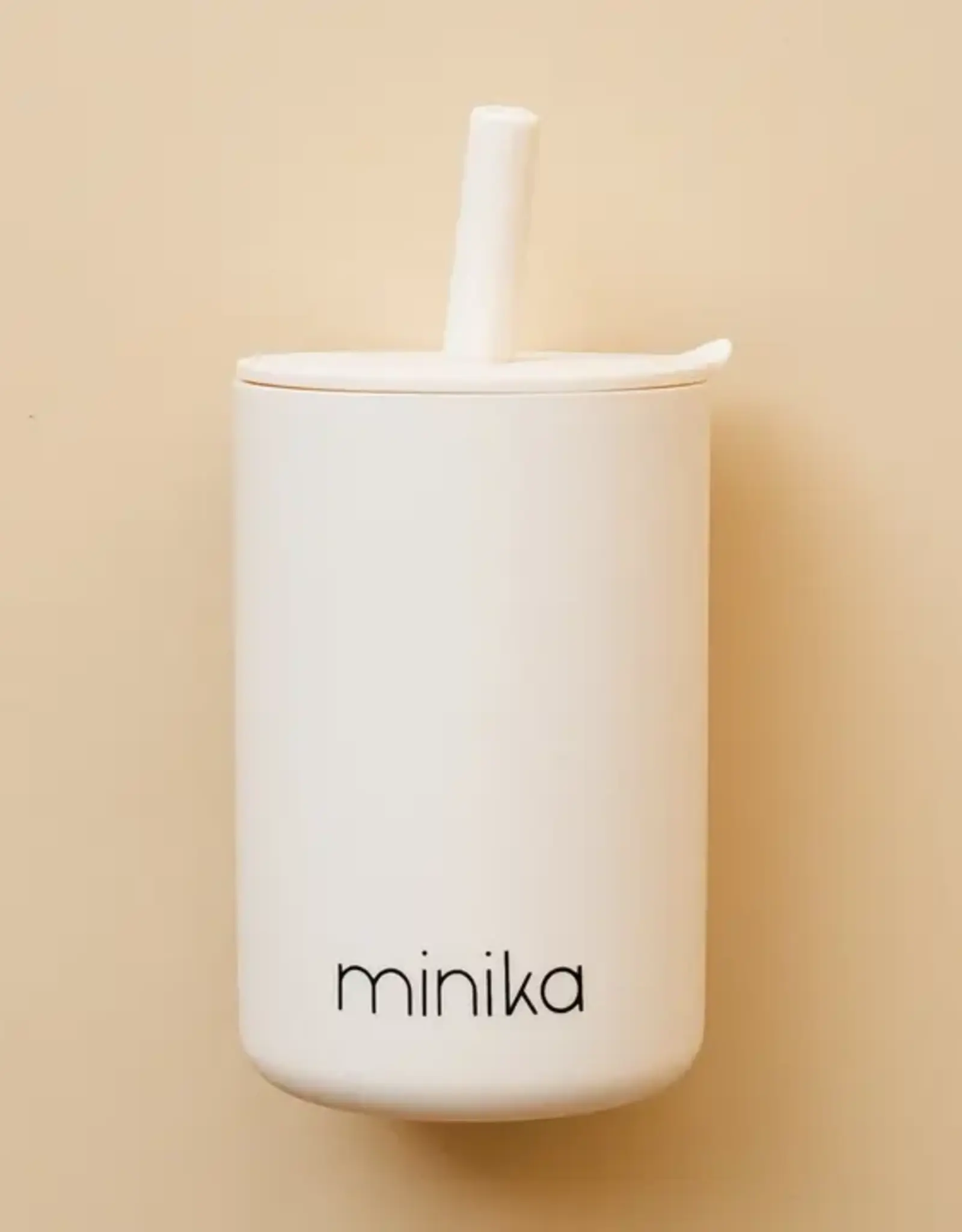 Minika Straw Cup w/Lid, Shell