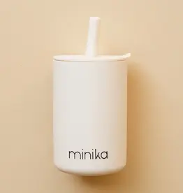 Minika Straw Cup w/Lid, Shell