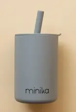 Minika Straw Cup w/Lid, Stone
