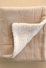 Minika Sherpa Blanket, Latte