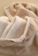 Minika Sherpa Blanket, Latte