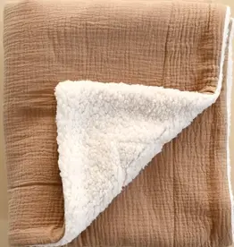 Minika Sherpa Blanket, Caramel