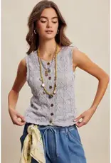 Listicle Reversable Pointelle Knit Vest