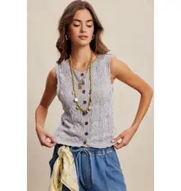 Listicle Reversable Pointelle Knit Vest