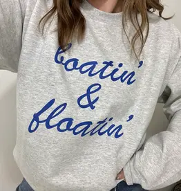 Blonde Ambition Boatin' & Floatin' Cozy Crewneck, Ash