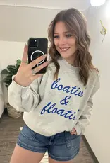 Blonde Ambition Boatin' & Floatin' Cozy Crewneck, Ash