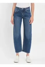 Vervet High Rise Barrel Jean Medium Dark Wash