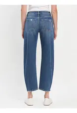 Vervet High Rise Barrel Jean Medium Dark Wash