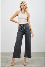 Saige Denim High Rise Wide Cropped Jeans