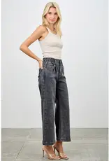 Saige Denim High Rise Wide Cropped Jeans