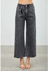 Saige Denim High Rise Wide Cropped Jeans