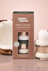 Poppy & Pout Lip Care Trio, Island Coconut