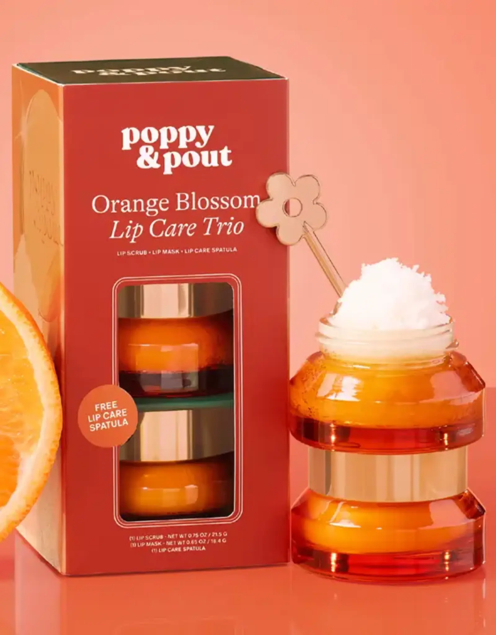 Poppy & Pout Lip Care Trio, Orange Blossom