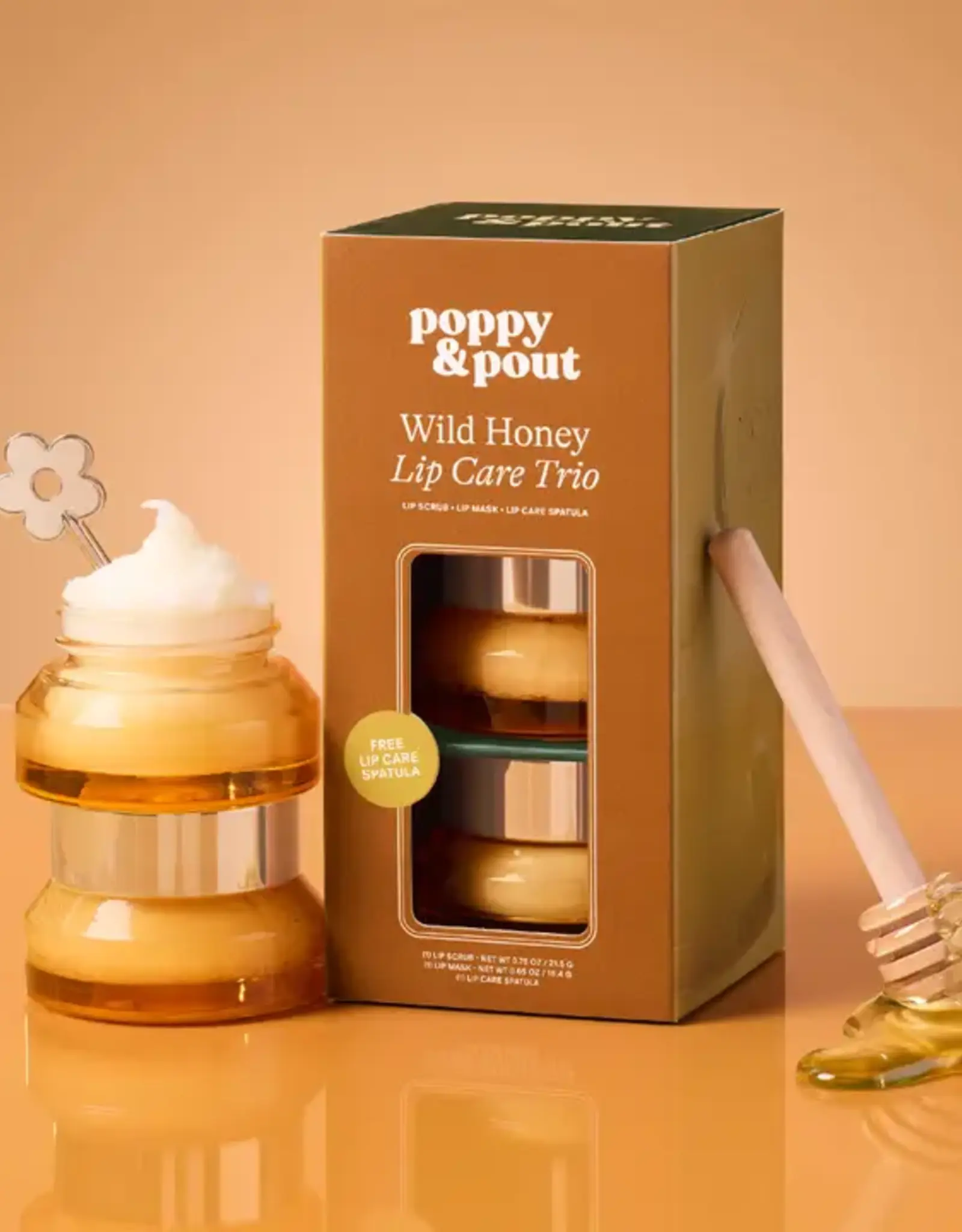 Poppy & Pout Lip Care Trio, Wild Honey