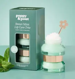 Poppy & Pout Lip Care Trio, Sweet Mint