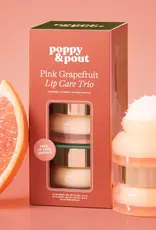 Poppy & Pout Lip Care Trio, Pink Grapefruit