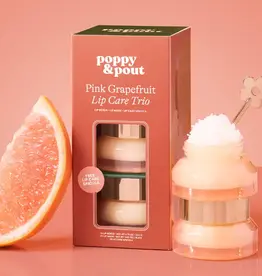 Poppy & Pout Lip Care Trio, Pink Grapefruit