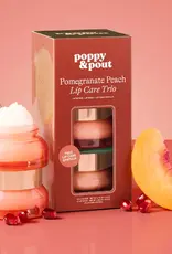Poppy & Pout Lip Care Trio, Pomegranate Peach