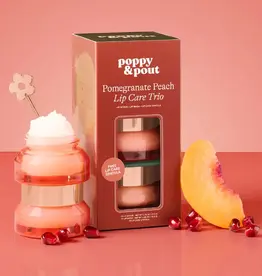 Poppy & Pout Lip Care Trio, Pomegranate Peach