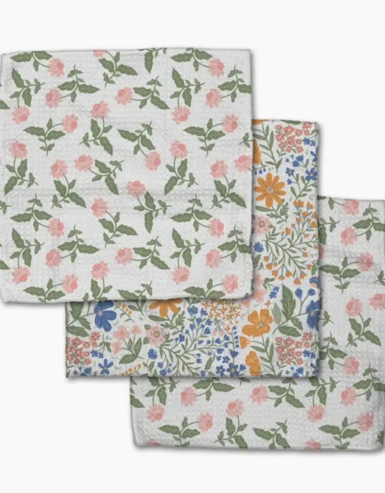 Geometry Dishcloth Set-Wildflower Vine Blush