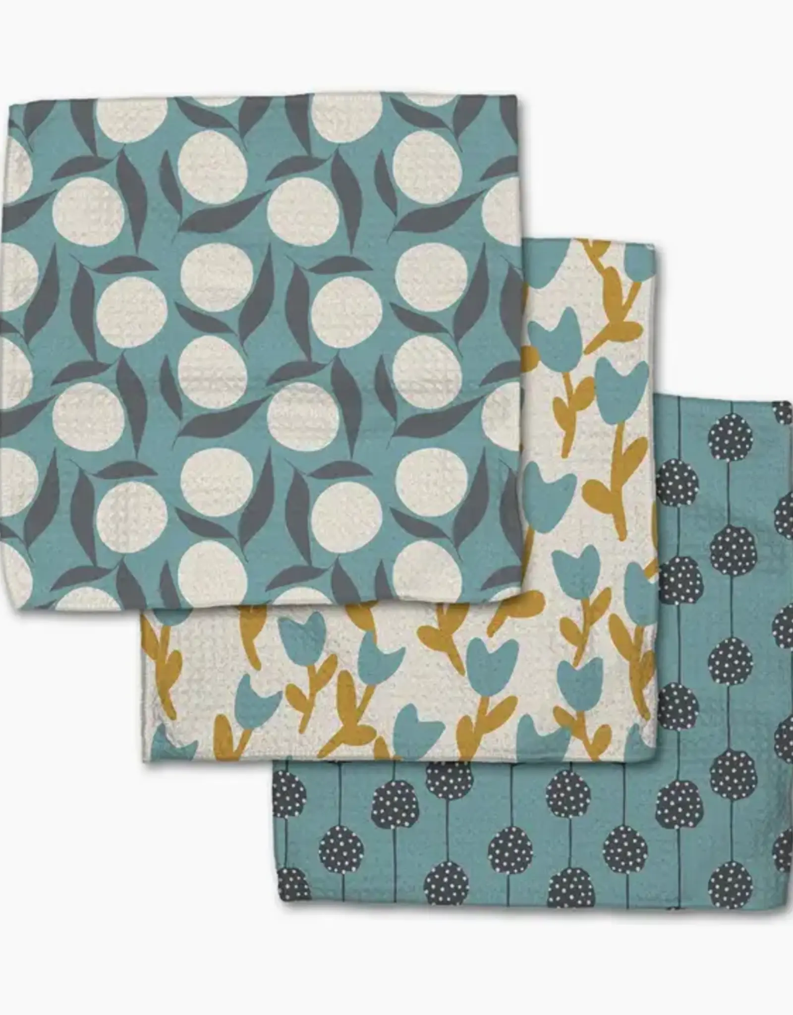 Geometry Dishcloth Set-Poko Dot Blooms