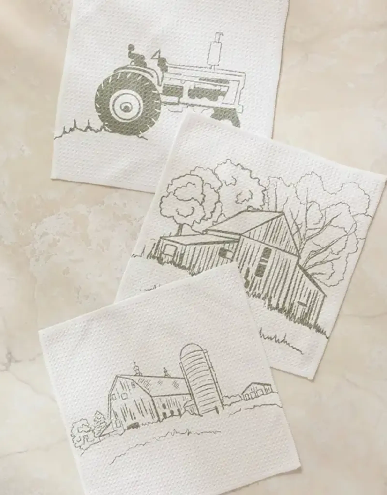 Geometry Dishcloth Set-Old Farm