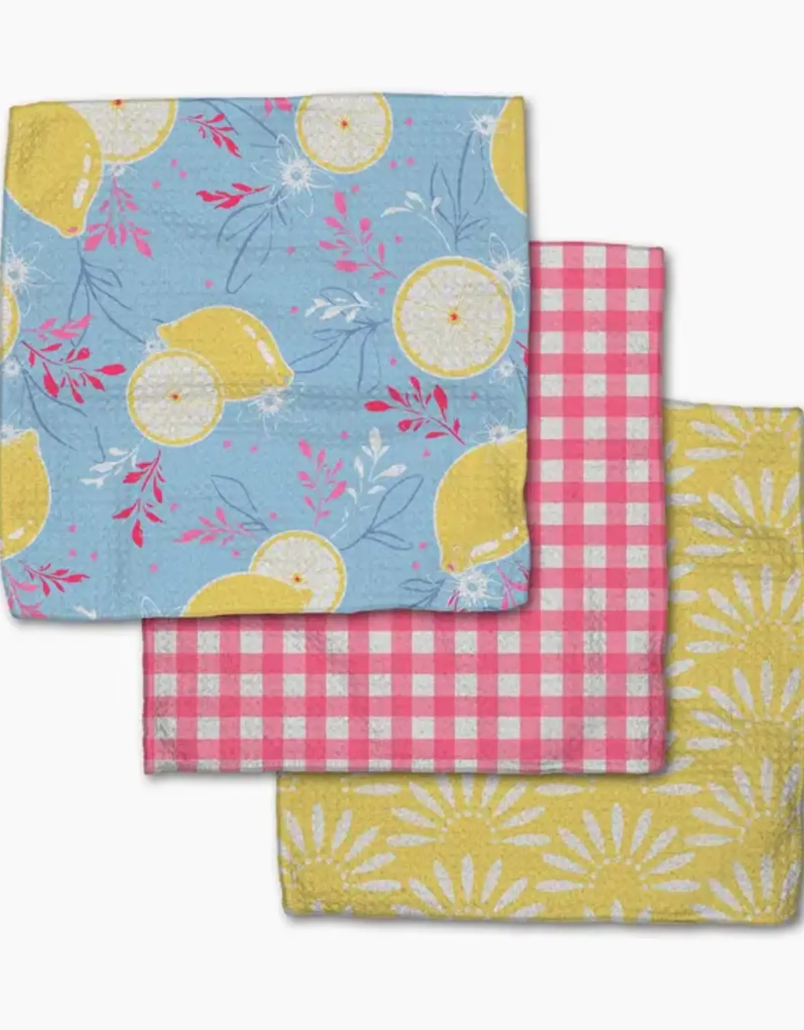 Geometry Dishcloth Set- Lemon Pop