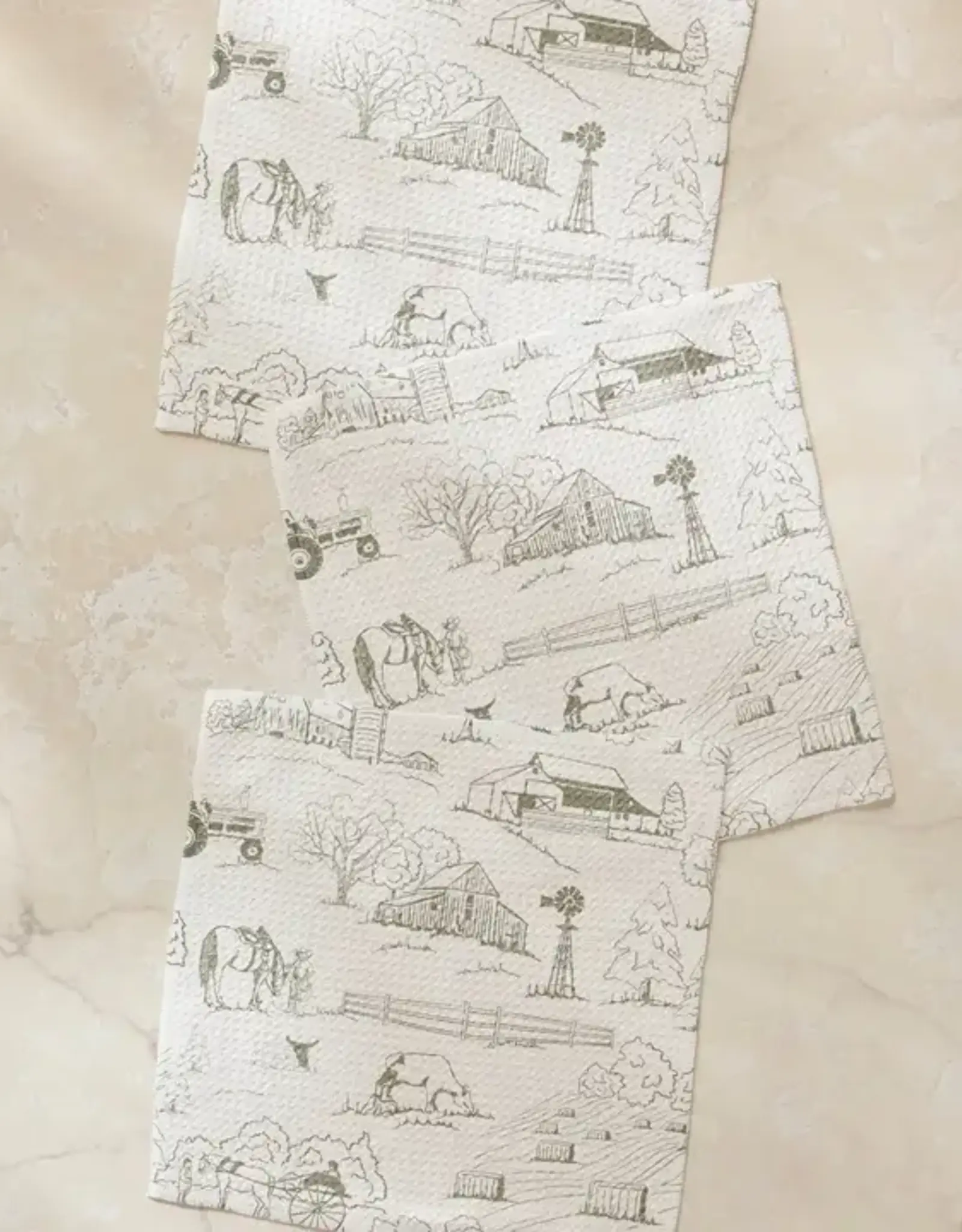 Geometry Dishcloth Set- Farmyard