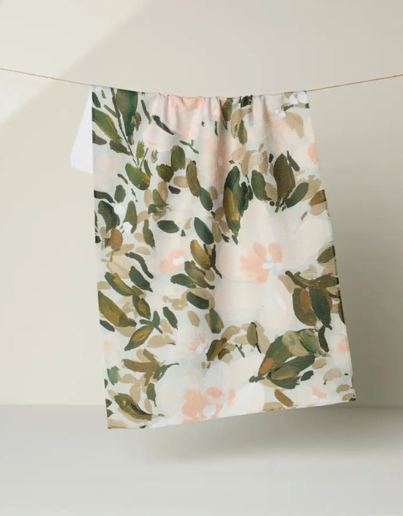 Geometry Tea Towel- Painted Blossoms