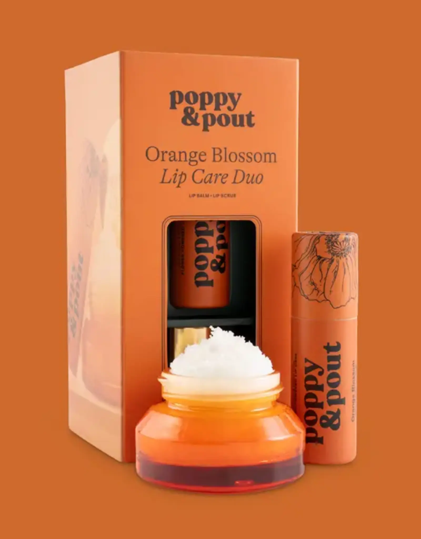 Poppy & Pout Lip Care Duo, Orange Blossom