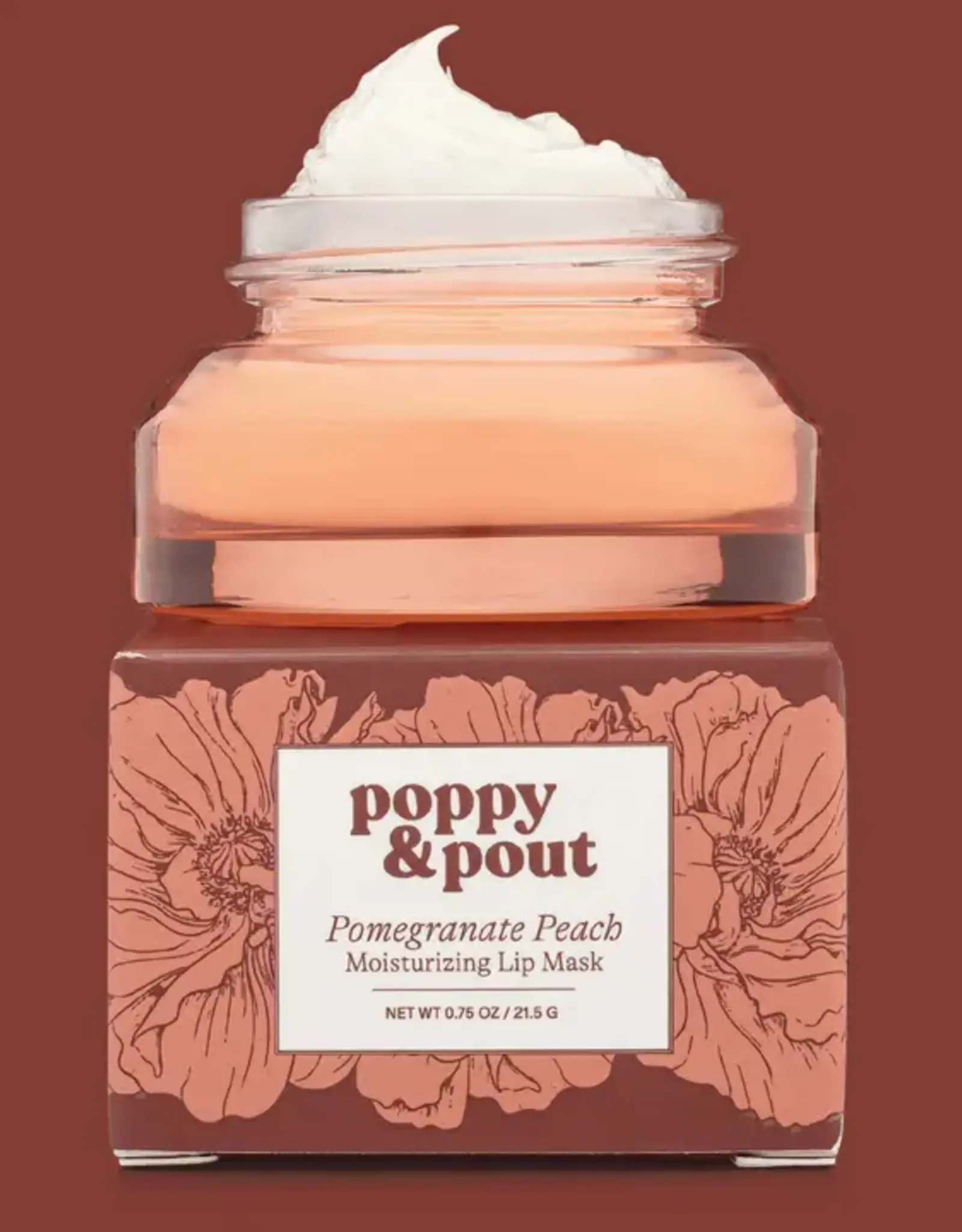 Poppy & Pout Lip Mask, Pomegranate Peach