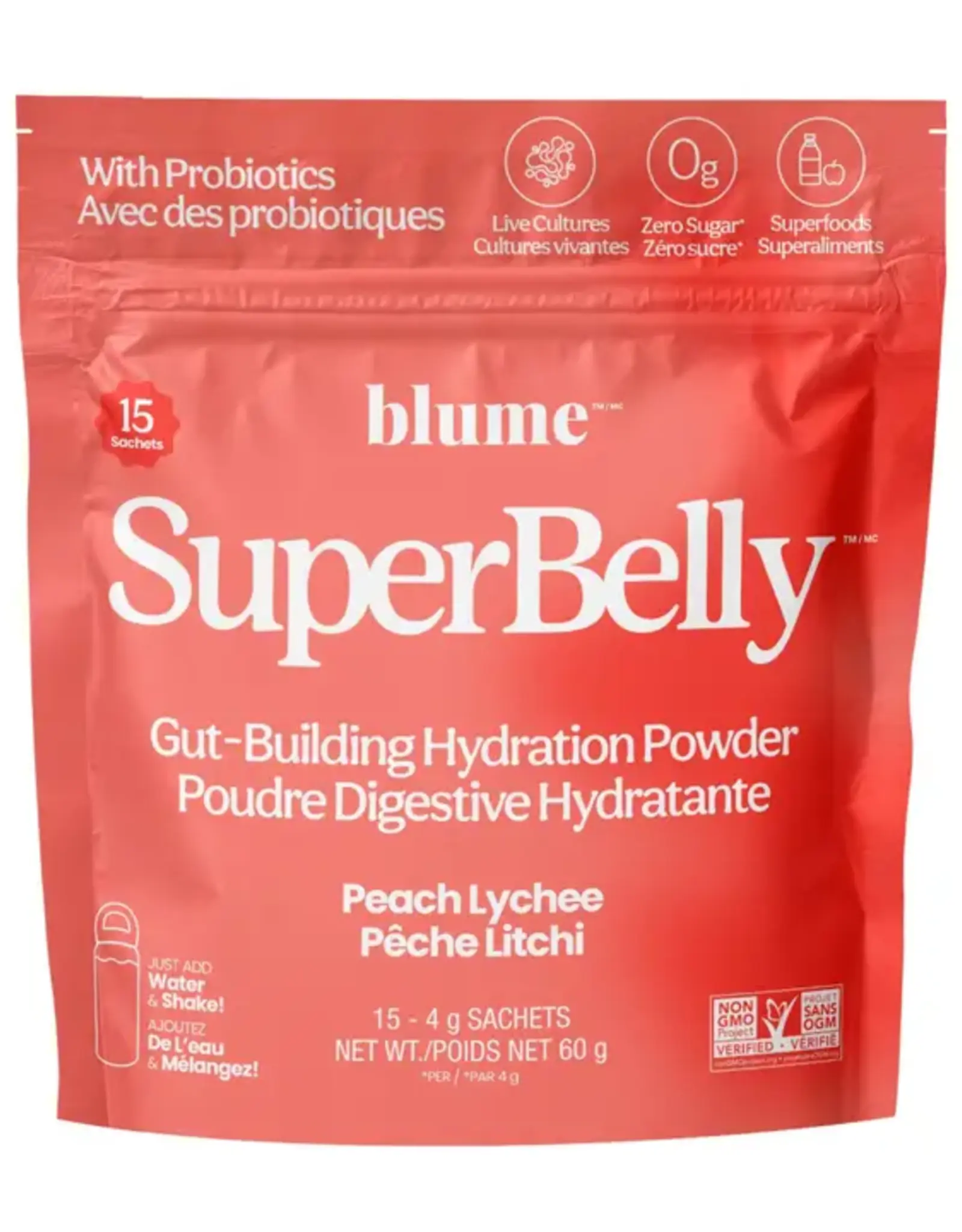 Blume Superbelly Hydration & Gut Mix, Peach Lychee