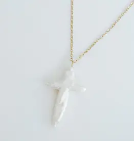 Sweet Three Designs Beach Goddess Cross Necklace