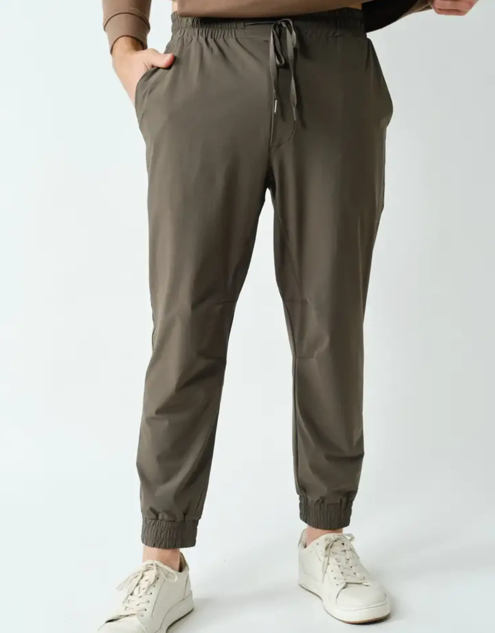 Mono B High Waisted Zip-Up Ankle Jogger
