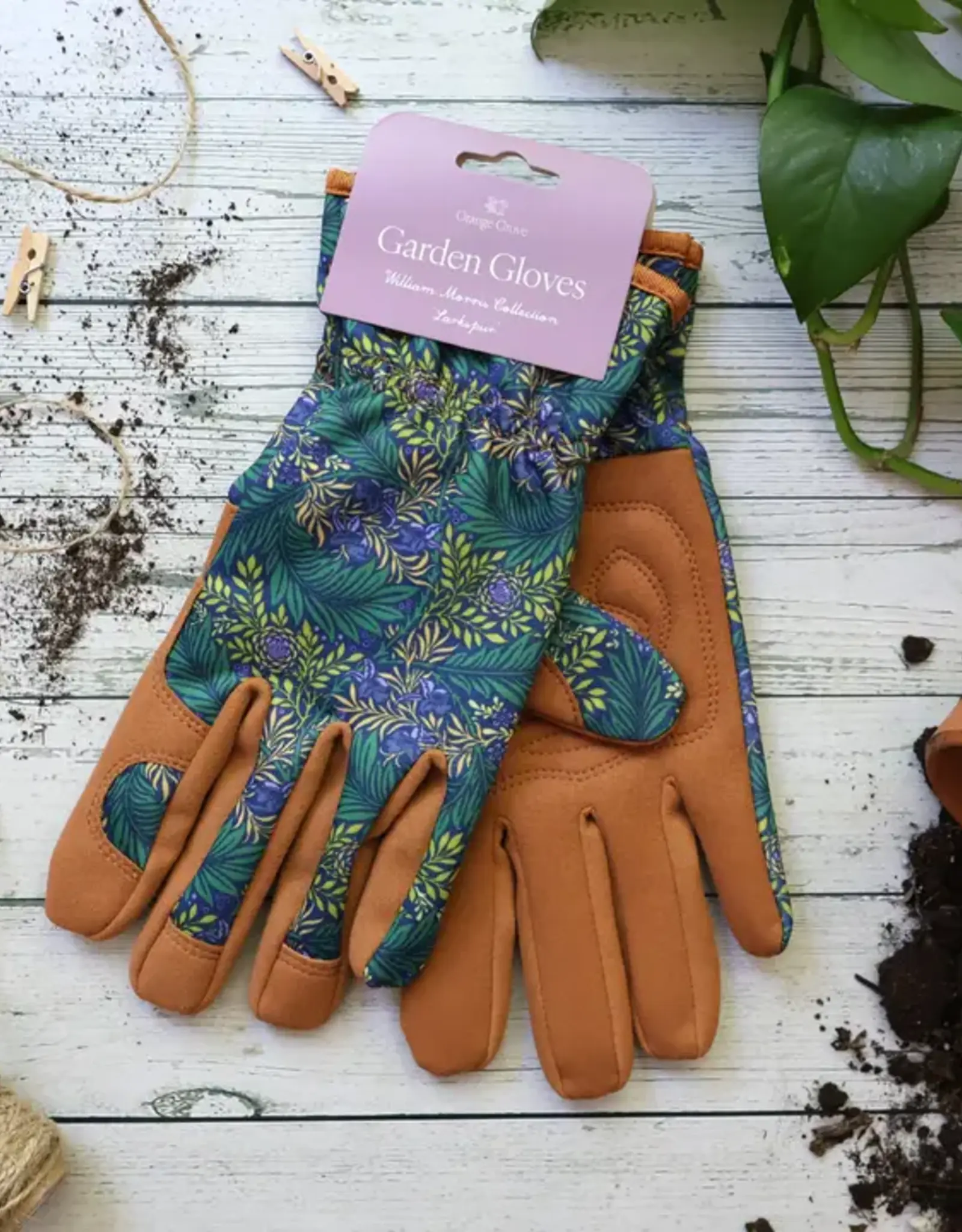 Robert Frederick Ltd Women's Gardening Gloves, Purple & Brown