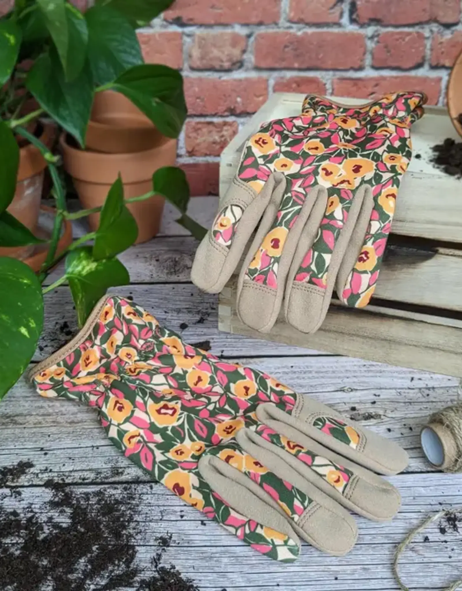 Robert Frederick Ltd Women's Gardening Gloves, Pink & Orange