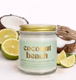 Prairie Creek Candles Wood Wick Candle, Coconut Beach 8oz