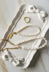 Siena Style Baroque Style Bow Tray, Blanco