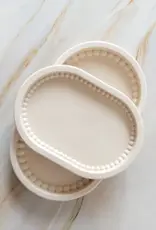 Siena Style Bubbled Edge Catchall Tray Small, Blanco