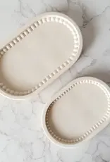 Siena Style Bubbled Edge Catchall Tray Small, Blanco