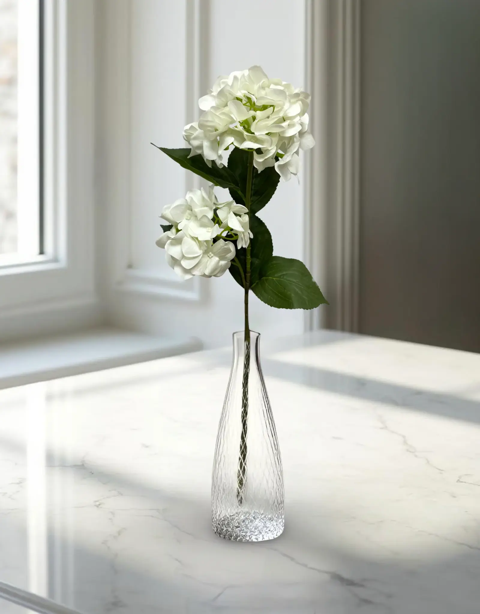 Tri W 32" Fresh Touch Hydrangea Stem, White