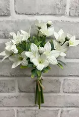 Tri W 11.5" Balloon Flower Bundle, White