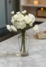 Tri W 11" Ranunculus Bundle, White