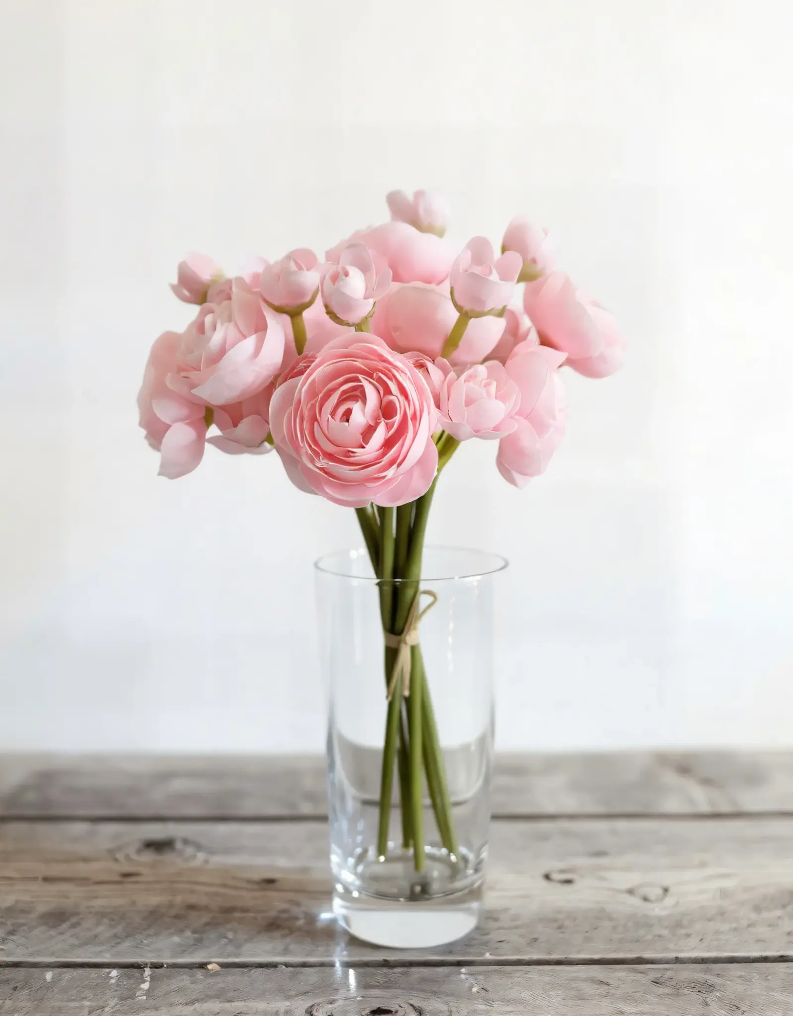 Tri W 11" Ranunculus Bundle, Light Pink