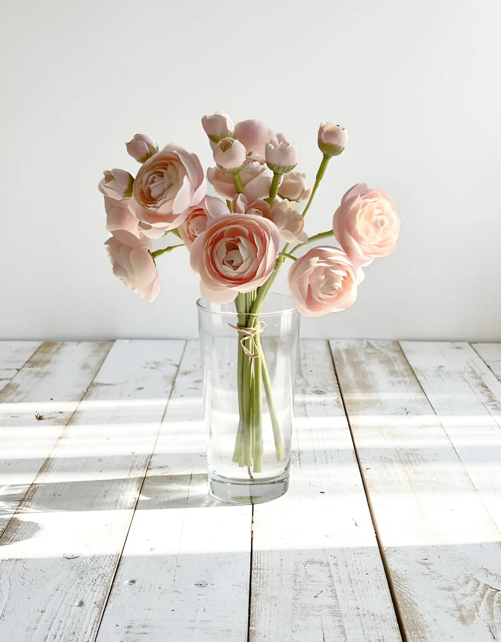 Tri W 11" Ranunculus Bundle, Blush