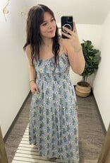 Listicle Floral Tie-Strap Smocked Maxi Dress