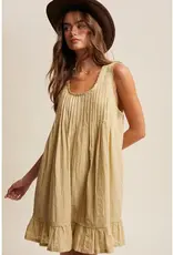 Listicle Textured Pintuck Mini Dress