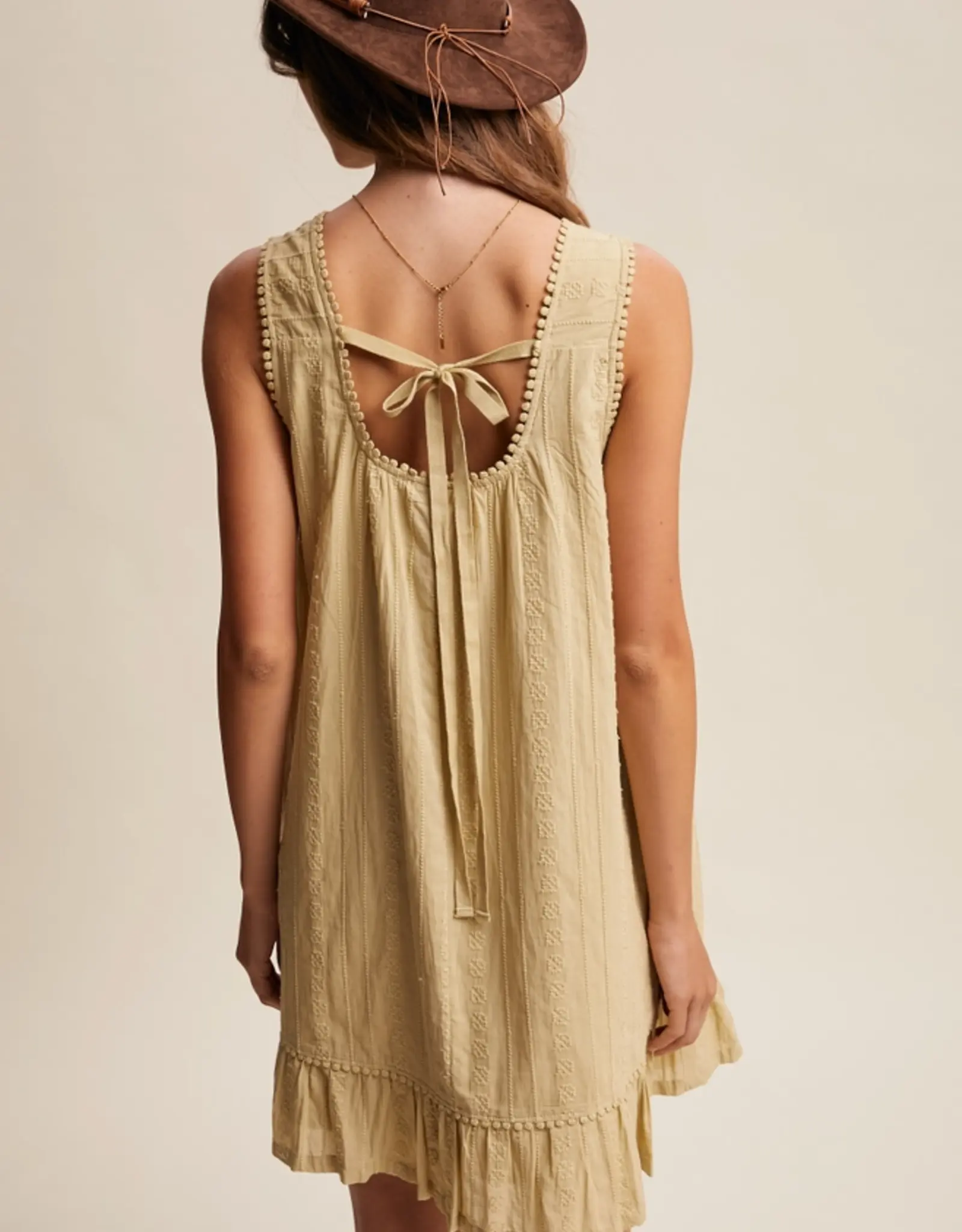 Listicle Textured Pintuck Mini Dress