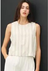 Linen Blend Ombre Striped Tank